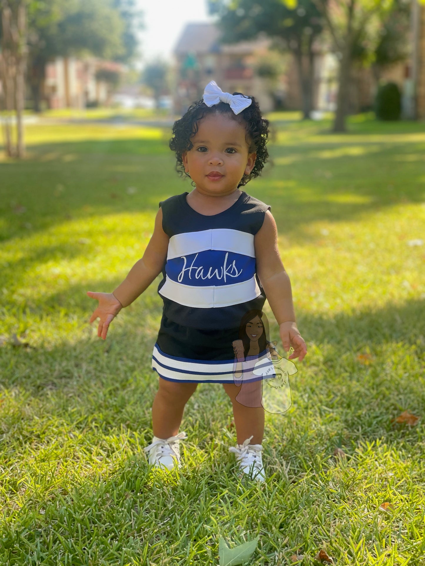 Girls Cheerleading Uniform / Toddler & Girls Cheer Outfit / Cheer Shell (Top) & Skirt