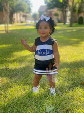 Load image into Gallery viewer, Girls Cheerleading Uniform / Toddler &amp; Girls Cheer Outfit / Cheer Shell (Top) &amp; Skirt
