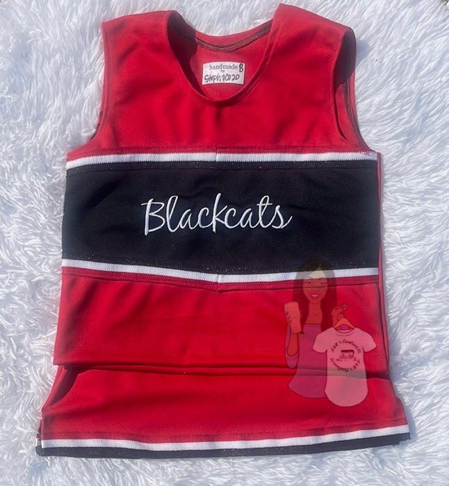 Girls Cheerleading Uniform / Toddler & Girls Cheer Outfit / Cheer Shell (Top) & Skirt