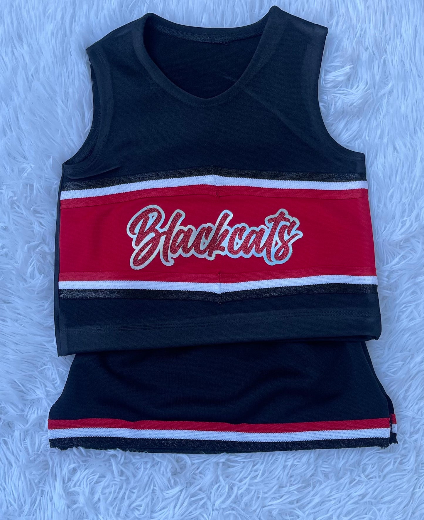 Girls Cheerleading Uniform / Toddler & Girls Cheer Outfit / Cheer Shell (Top) & Skirt