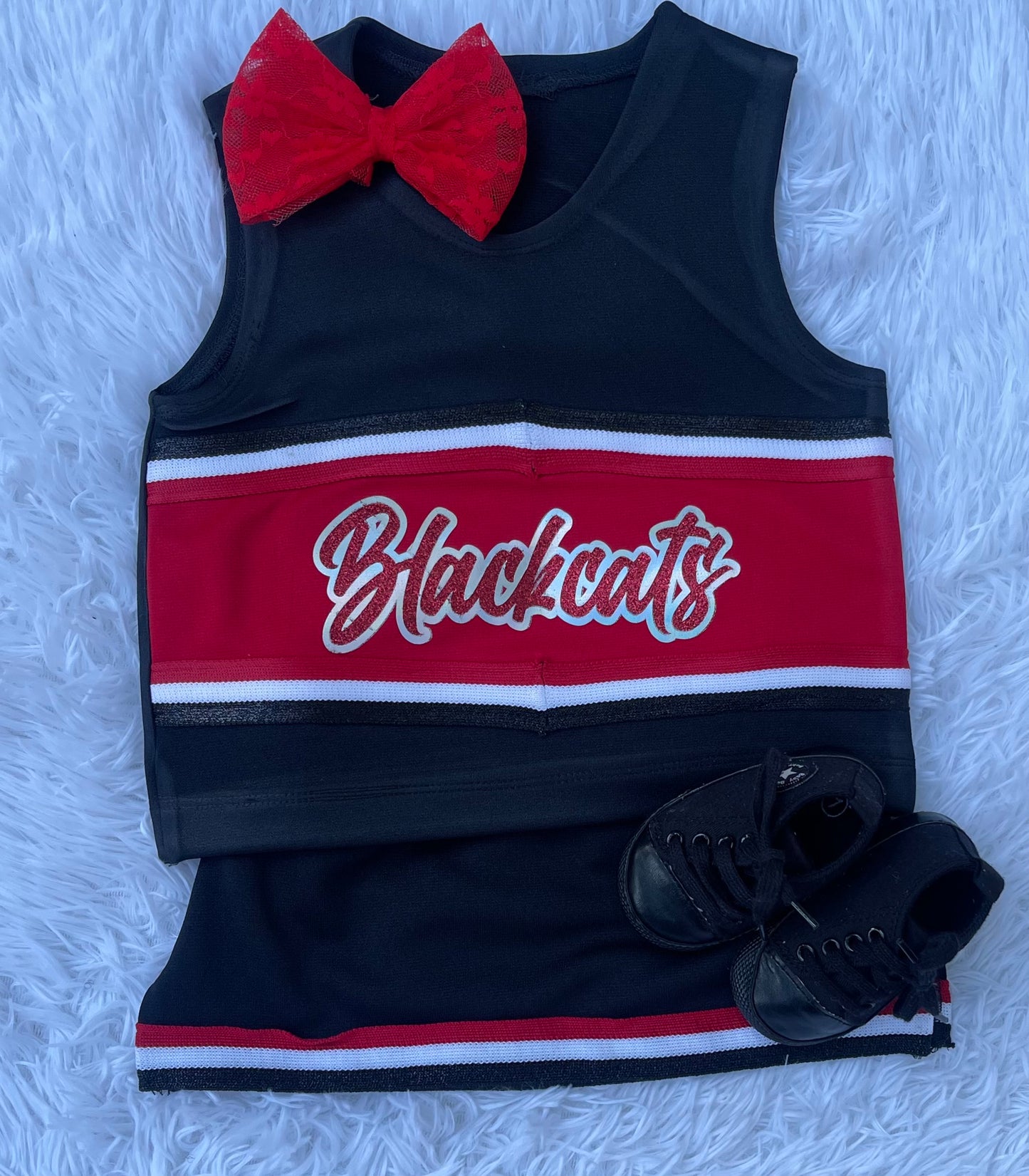 Girls Cheerleading Uniform / Toddler & Girls Cheer Outfit / Cheer Shell (Top) & Skirt